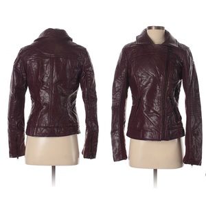 NWOT Steve Madden burgundy faux leather jacket